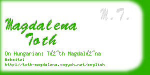 magdalena toth business card